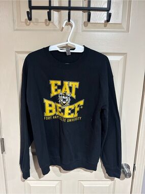 Fort Hays State University Crewneck Sweatshirt with "EAT BEEF" Graphic